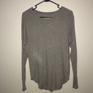 long sleeve grey casual top